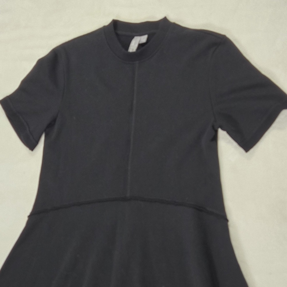 Anthopologie Sweaty Betty Revive T-Shirt Fit & Flare Athleisure Black Dress Sz 4 - Picture 3 of 14